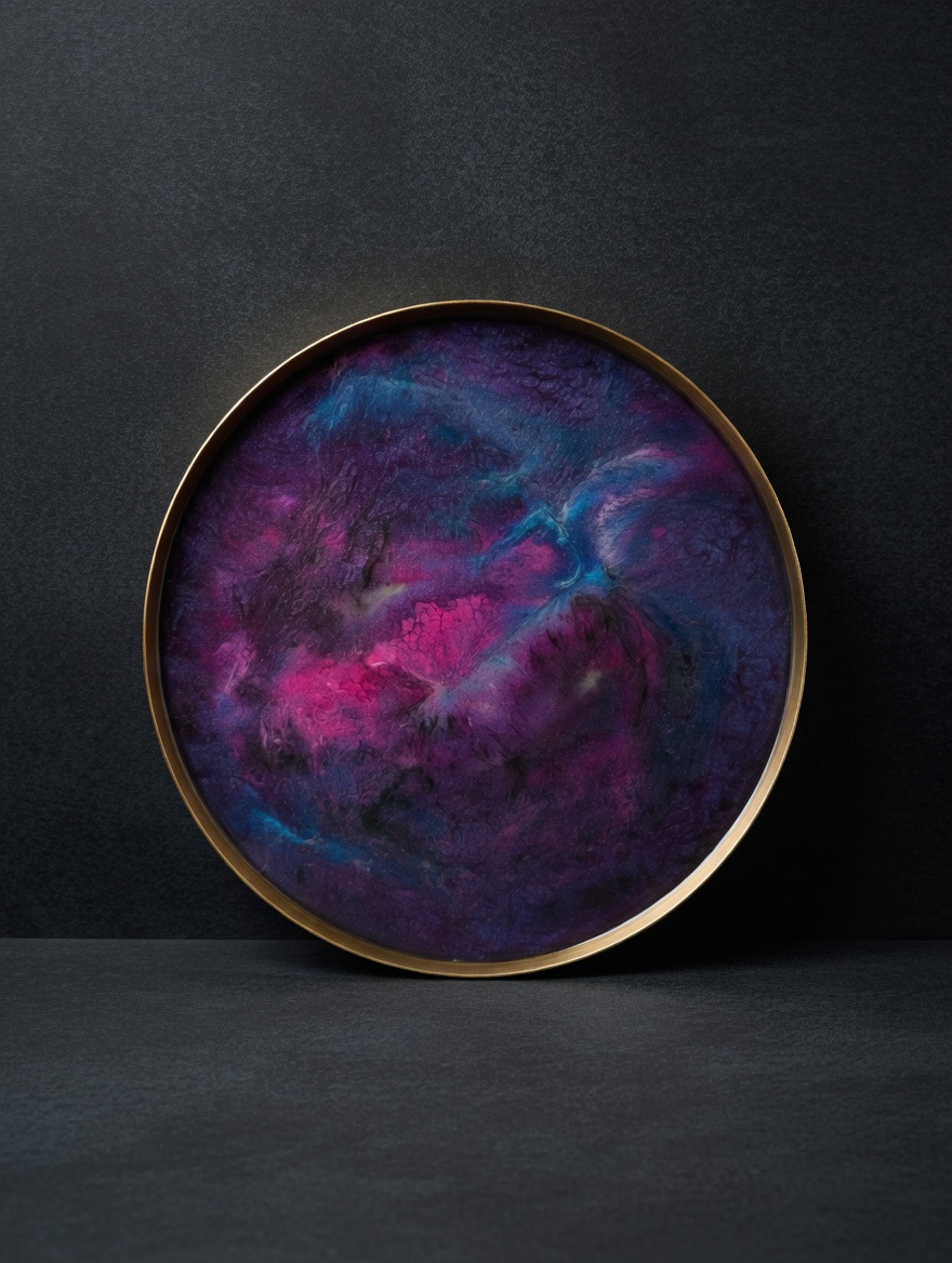 Handcrafted resin objects for layered, atmospheric interiors.